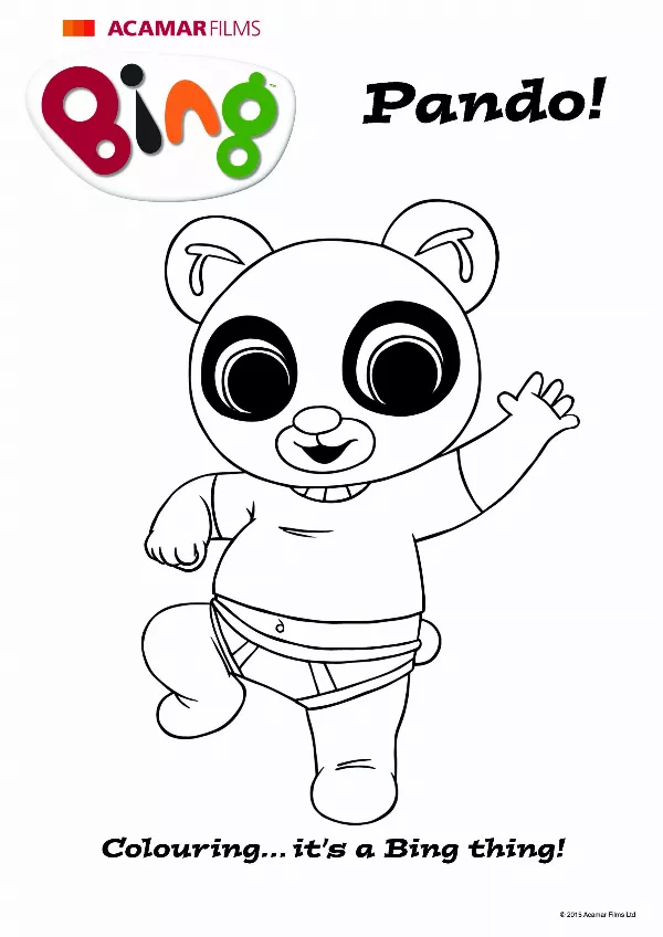 Pando Colouring Sheet